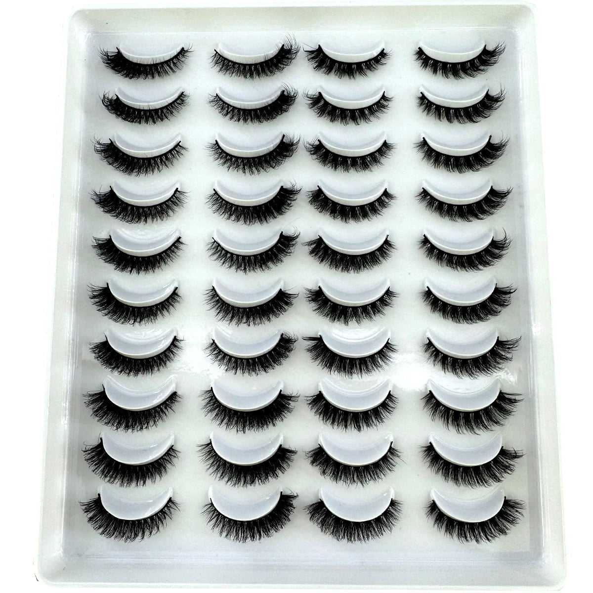 2023 Premium 20 Pairs Natuurlijke Lange 3D Minks Valse Wimpers Makeup Kit - Prachtig Gecontroleerde Mink Wimper Extensies voor Verbluffende Ogen!