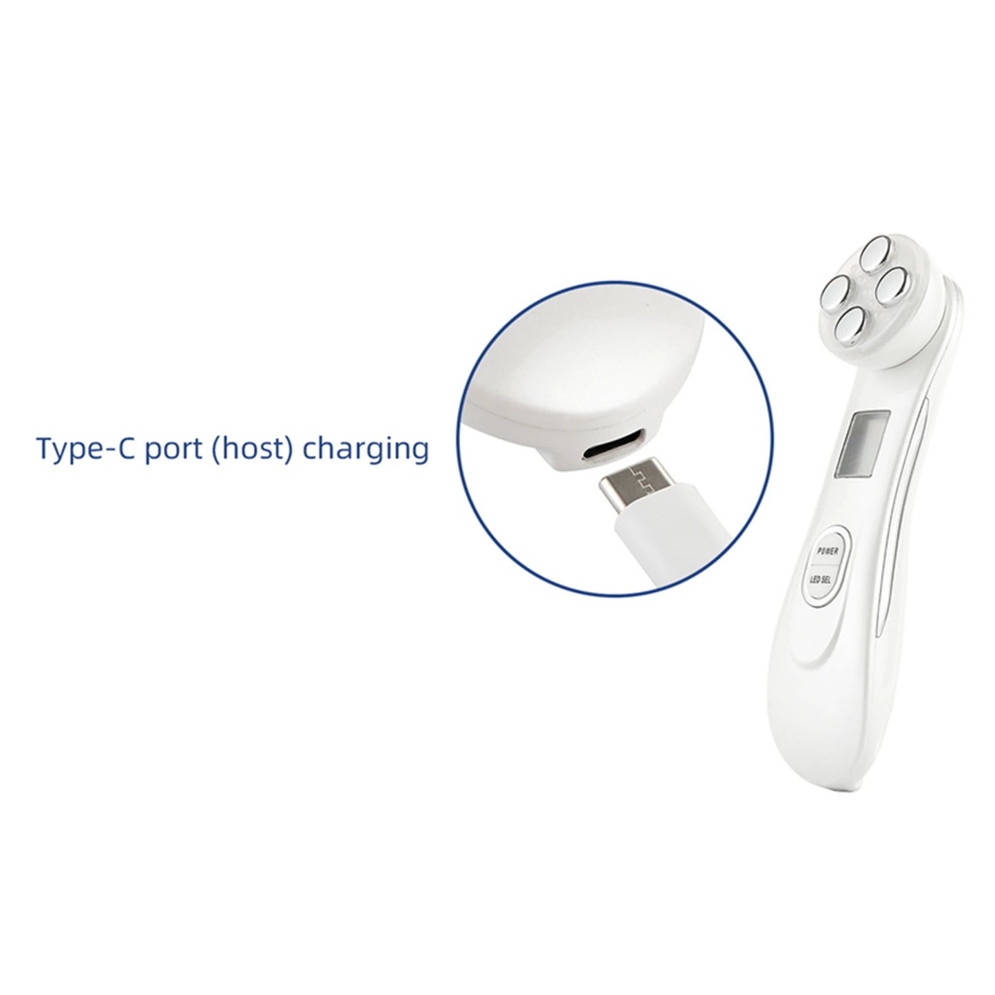 All-in-One RF Radiofrequentie EMS LED Schoonheidsapparaat voor Huidverstrakking, Lift en Rimpelbestrijding - Gezichtsmassager voor een Stralende Huid