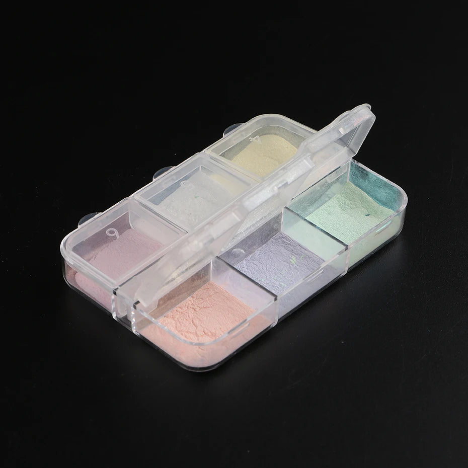 Stralende Maanlicht Metallic Chroom Nagelpoeder – Glanzende Gel Nagellak met Aurora-Laserdust voor Adembenemende Manicures