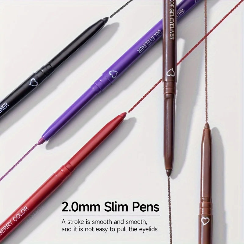 Veelzijdige 2-in-1 Waterdichte Oogliner & Lipliner Gelpotlood – Langdurig en Comfortabel te Dragen in 6 Prachtige Kleuren: Wit, Zwart, Bruin, en Meer!