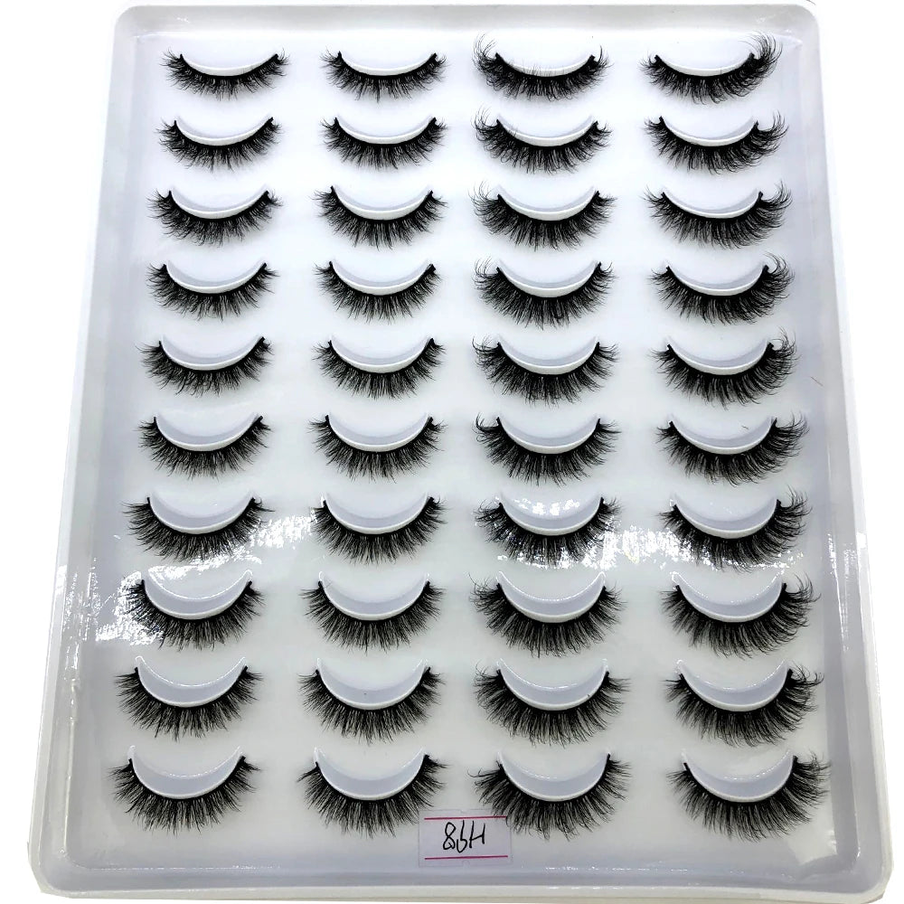 2023 Premium 20 Pairs Natuurlijke Lange 3D Minks Valse Wimpers Makeup Kit - Prachtig Gecontroleerde Mink Wimper Extensies voor Verbluffende Ogen!