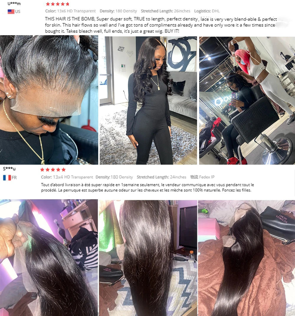 Luxe 30-Inch HD Lace Front Perücke - 13x6 Lace Front Mensenhaar, Rechte Haarstijl met Transparante Lace - Perfect voor een Vlekkeloze Look!