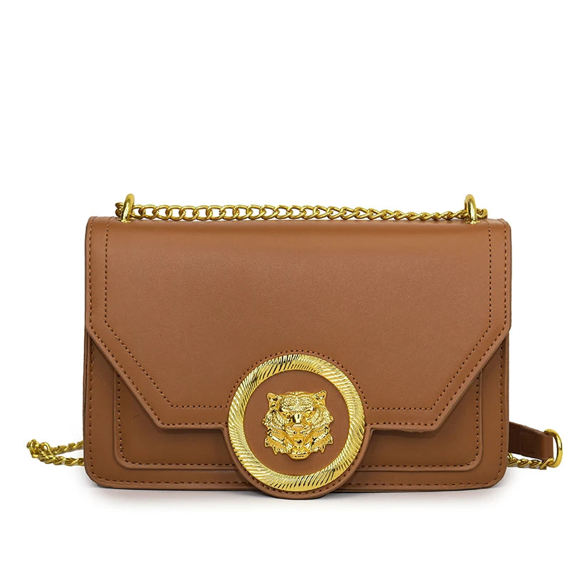 Trendyt 2024 Dames Leren Ketting Schoudertas - Chique Kleine Vierkante Crossbody & Casual Tote Messenger voor Stijlvolle Dames