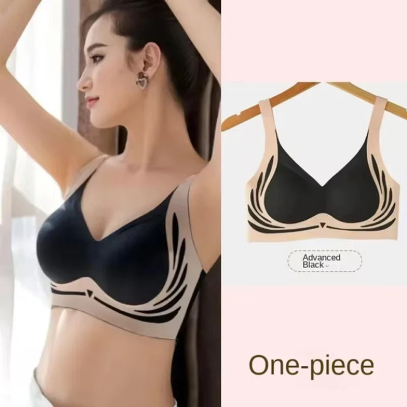 Ultimate Comfort Draadloze Push-Up Bh voor Vrouwen - Zachte Steun, Verstelbare Pasvorm, Anti-Zakken Naadloze Ontwerp voor een Verhoogde Look