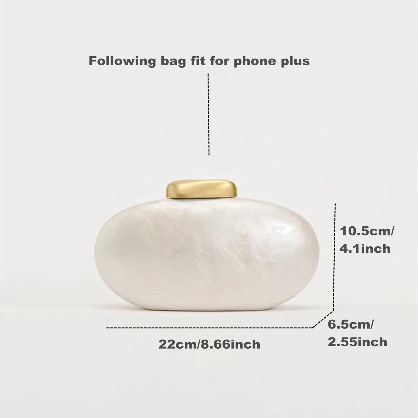 Charmante ivoorkleurige parel eivormige clutch tas - Perfecte acryl handtas voor bruiloften en avondfeesten - Stijlvolle zomeraccessoire 2024 voor vrouwen