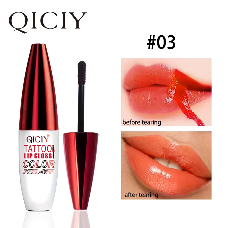 Matte Peel Off Lip Gloss - Waterdichte Tattoo Lippenstift met Overdracht Weerstand - Natuurlijke Roze Tint voor Moeiteloze Contour