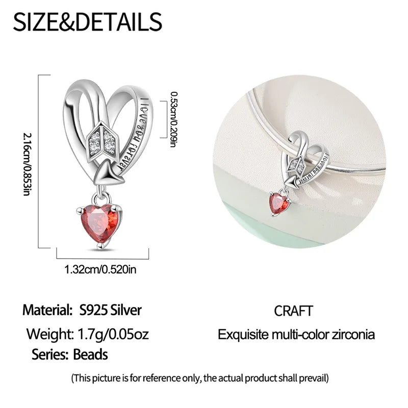 925 Sterling Silver Puzzle Charms Bead with Zircon Inlay DIY Bracelet Pendant Jewelry Making Supplies