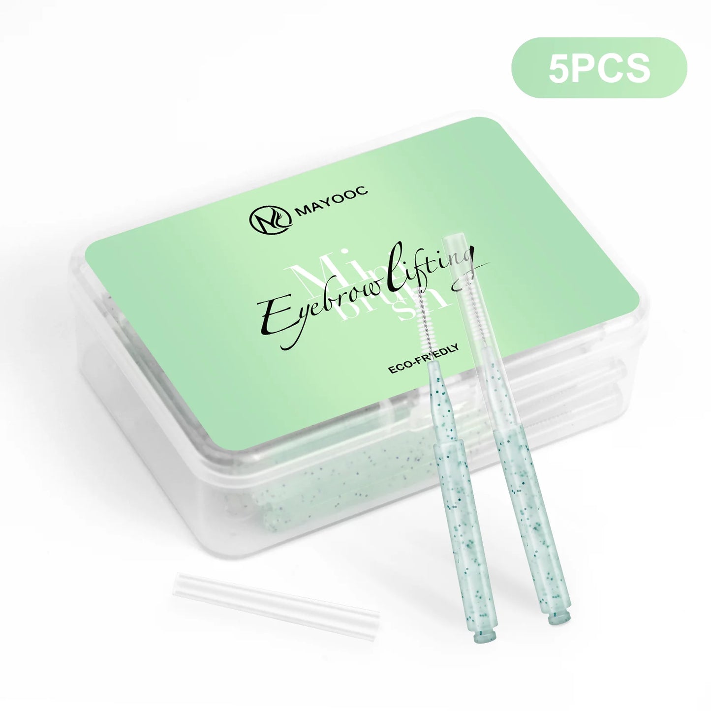MAYOOC Mini Oogbrauwborstel Set – Wegwerp Oogbrowlifting & Permanent Borstels met Buigbare Microapplicators voor Perfecte Wimpertoepassing
