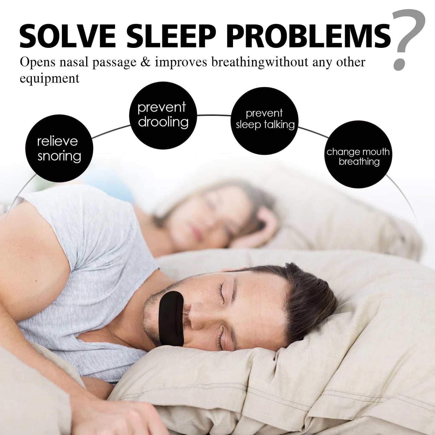 Revitalizeer Je Slaap: Draagbare Antisnurk Neuspatch voor Optimale Ademhaling en Comfort Gedurende de Nacht