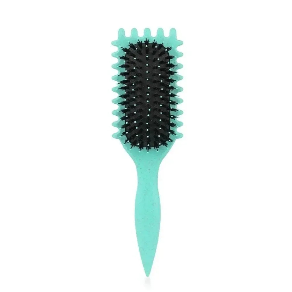 Stijlvolle Vrouwen Holle Krullende Haarkam - Multifunctionele Scalp Massager & Antistatische Fluffy Borstel voor Perfecte Hairstyles