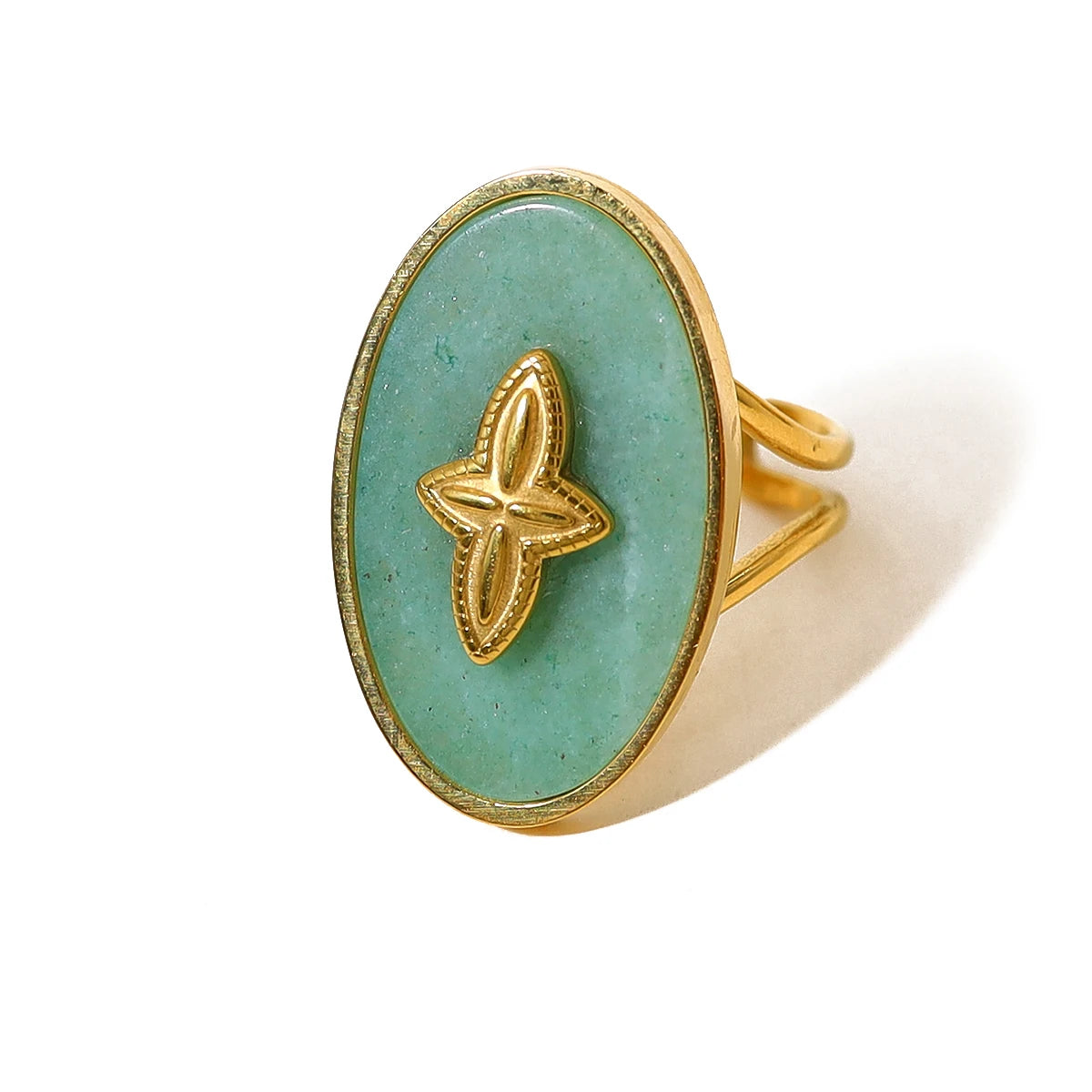 Omarm je Wilde Spirit: 2024 Nieuwe Rvs Ringen voor Vrouwen – Vintage Natuurlijke Steen Luxe Statement Sieraden, Waterdicht en Stylish!