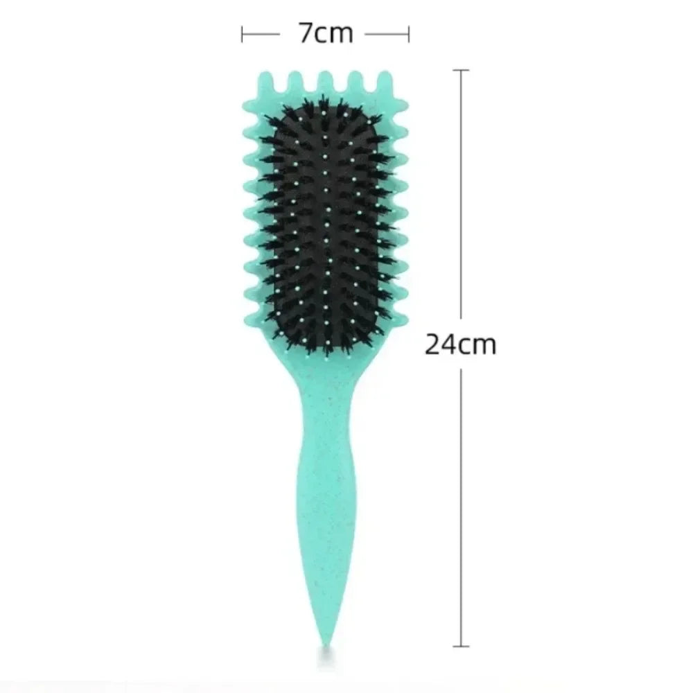 Stijlvolle Vrouwen Holle Krullende Haarkam - Multifunctionele Scalp Massager & Antistatische Fluffy Borstel voor Perfecte Hairstyles