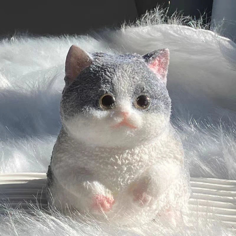 Schattige Jumbo Kitty Kat Taba Siliconen Pluche Speelgoed - Handgemaakte Squeeze Mochi voor Stressverlichting & Ontspanning - Perfect Cadeau voor Kattenliefhebbers!