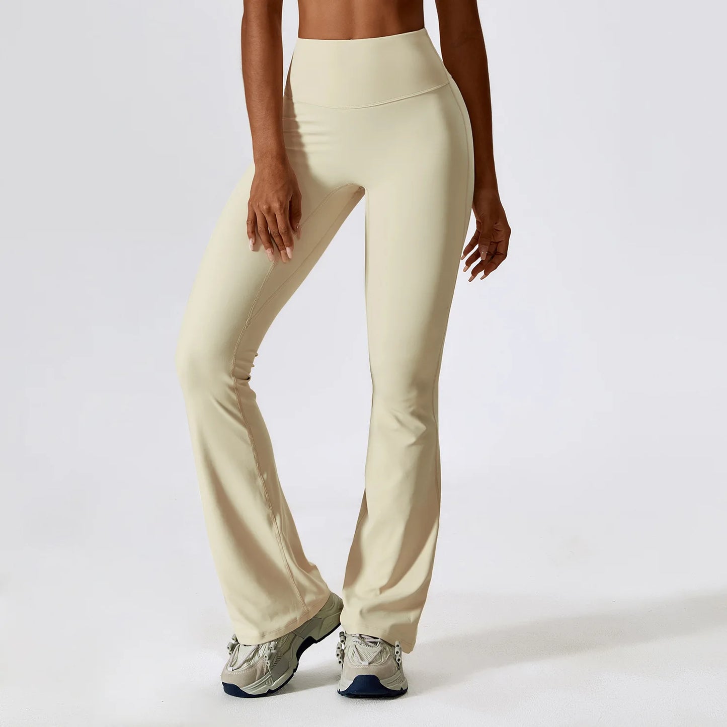 Stijlvolle Hoge Taille Flared Leggings voor Dames - Perfect voor Yoga, Gym en Dans!