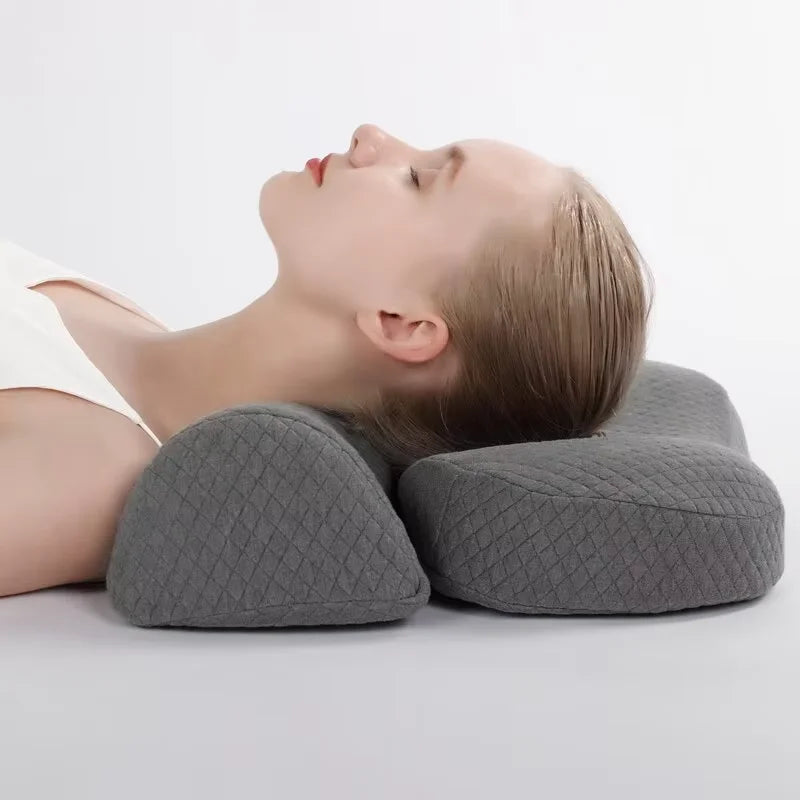 Ergonomisch Geheugenschuim Cervicale Contour Kussen - Ideaal voor Zijslapers en Orthopedische Ondersteuning