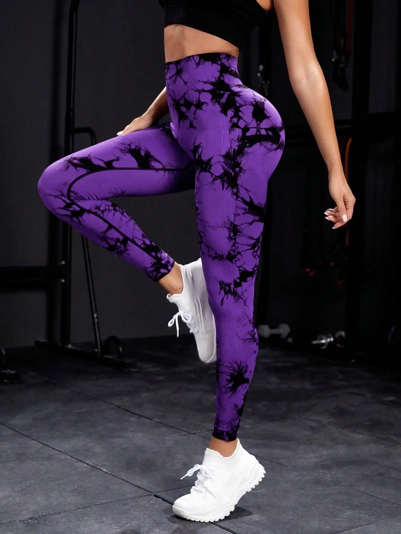 Verhoog je workout met Trendy Tie Dye Yoga Leggings - Naadloze, Hoge Rek leggings voor ultieme buikcontrole - Verse 2023 Stijl!