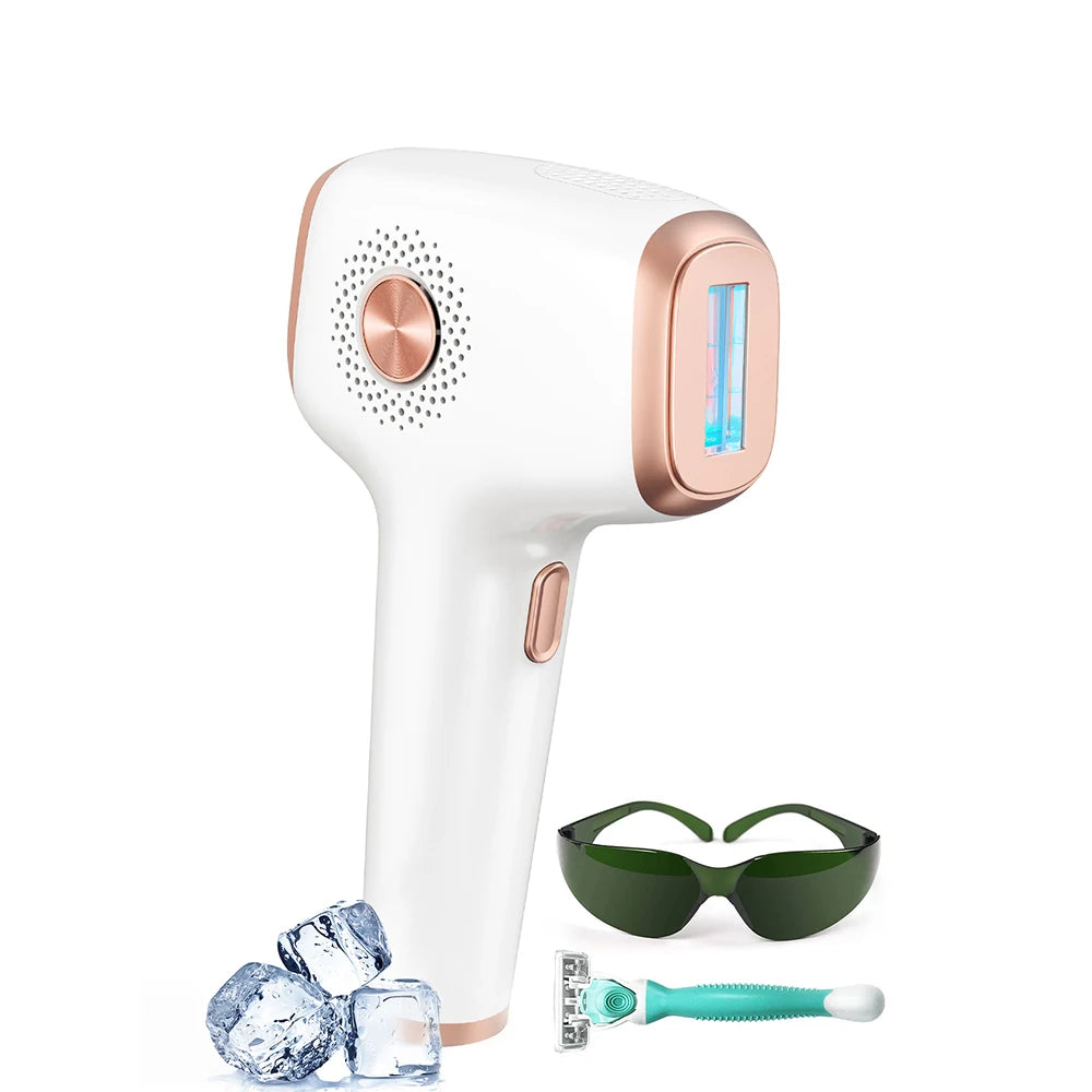 Ervaar Moeiteloze Elegantie: INNZA Pijnloze IPL Ontharingsapparaat voor Vrouwen met Geavanceerde IJs Koel Zorg - Meer dan 999.999 Zachte Flitsen voor Langdurige Gladheid