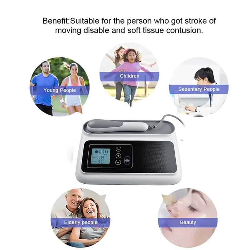 Revolutionaire Ultrasone Therapieapparaat voor Medicijnvrije Pijnverlichting en Spierontspanning – 1MHz Fysiotherapie Machine met LCD-scherm Massage voor Gewrichten