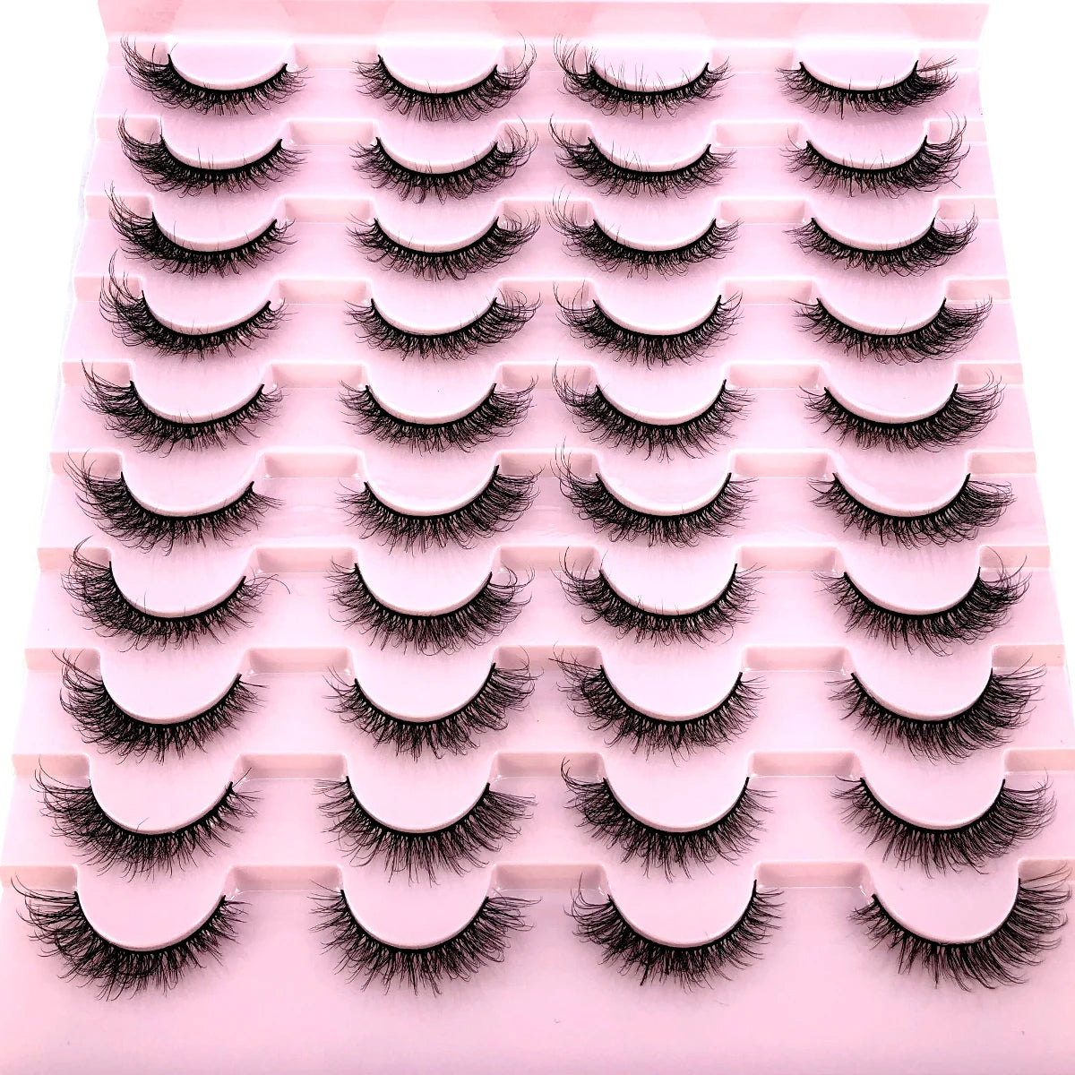 2023 Premium 20 Pairs Natuurlijke Lange 3D Minks Valse Wimpers Makeup Kit - Prachtig Gecontroleerde Mink Wimper Extensies voor Verbluffende Ogen!