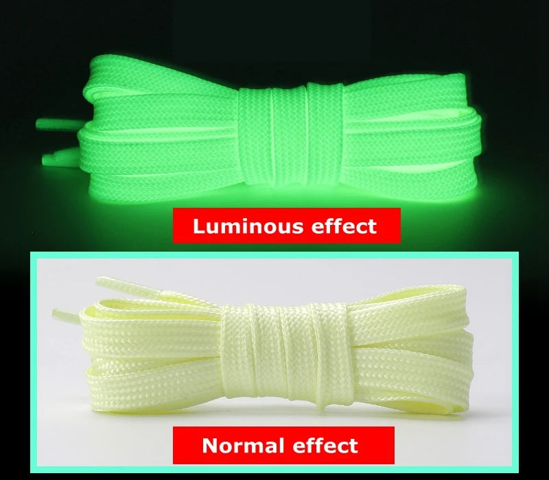 Levende Luminieuze Platte Veters - 6 Kleurkeuzes voor Elke Gelegenheid, Perfect voor Alle Schoenen! Ideaal voor Feesten, Nachtlopen en Unisex Stijl - 1 Paar