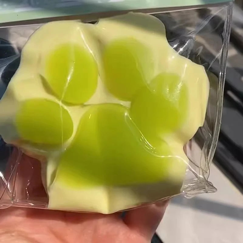 Leuke Zachte Siliconen Groene Druif Katpoot Stressverlichtingsspeelgoed - Langzame Terugslag Pret voor Kinderen! Perfect Cadeau voor Ontspanning!