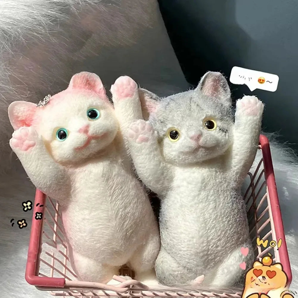 Schattige Extra Grote Flocking Kat Stressverlichting Speelgoed - Perfect Sensory Fidget voor Kinderen en Volwassenen! Ideaal voor Angsten en Ontspanning, Knijp je Zorgen Weg!