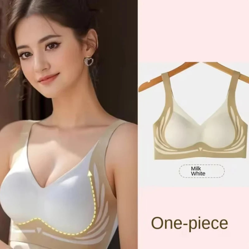 Ultimate Comfort Draadloze Push-Up Bh voor Vrouwen - Zachte Steun, Verstelbare Pasvorm, Anti-Zakken Naadloze Ontwerp voor een Verhoogde Look