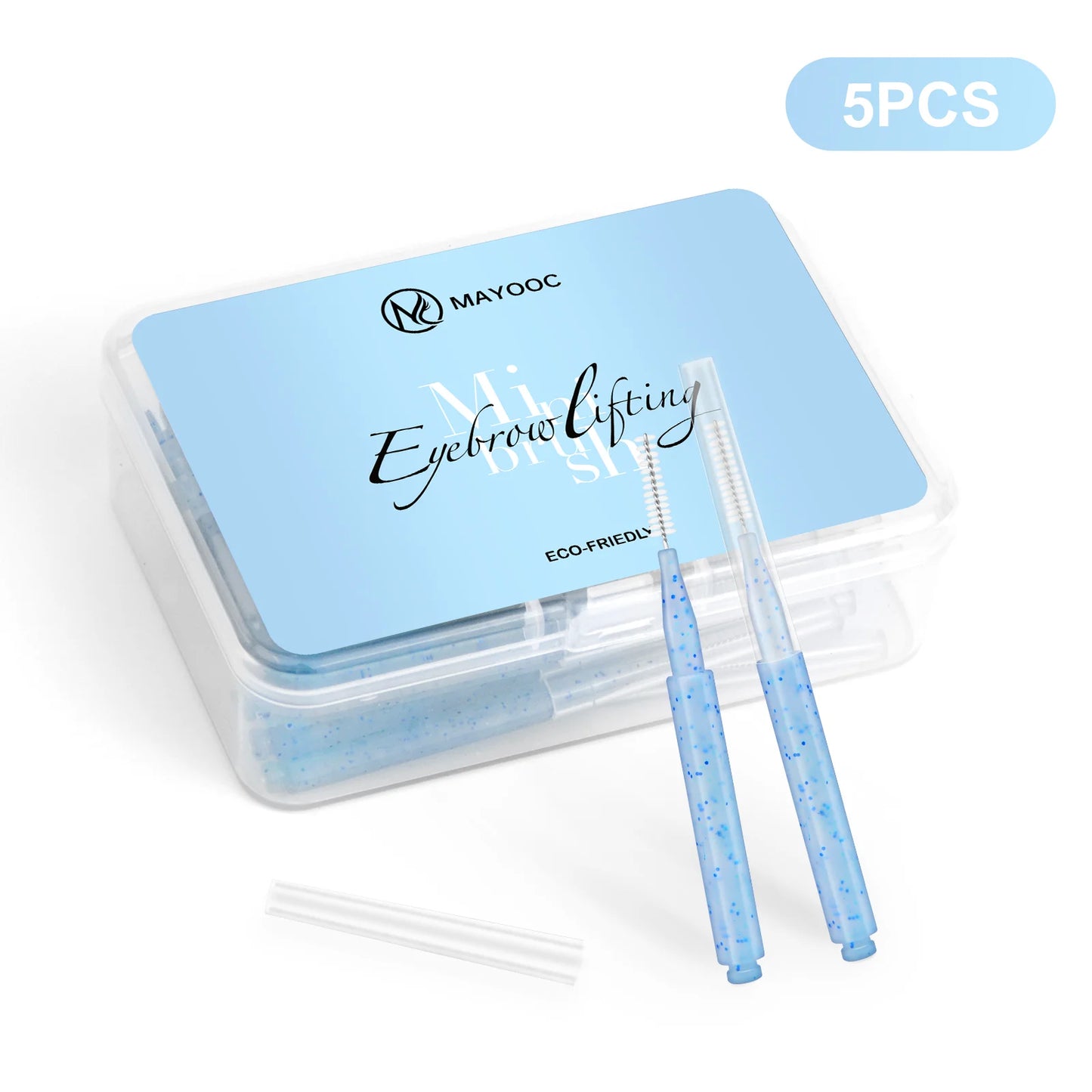 MAYOOC Mini Oogbrauwborstel Set – Wegwerp Oogbrowlifting & Permanent Borstels met Buigbare Microapplicators voor Perfecte Wimpertoepassing
