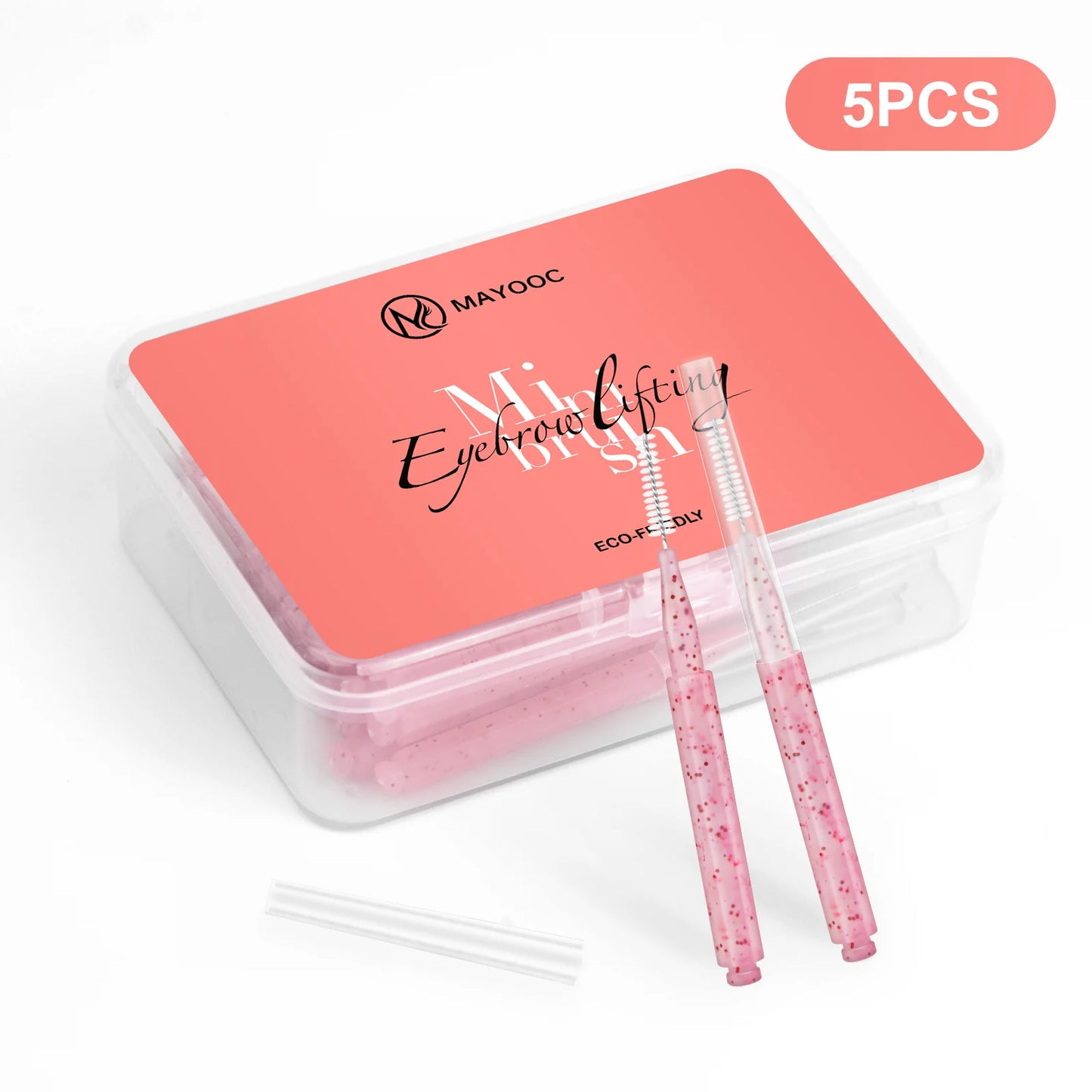 MAYOOC Mini Oogbrauwborstel Set – Wegwerp Oogbrowlifting & Permanent Borstels met Buigbare Microapplicators voor Perfecte Wimpertoepassing
