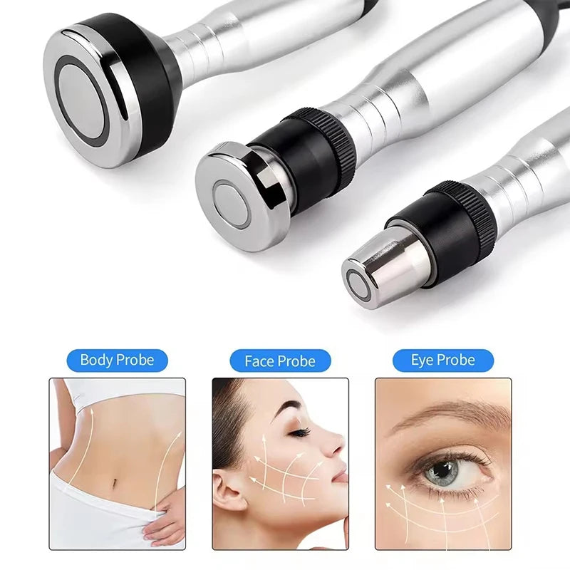 Revitaliseer je uitstraling: 5MHz 3-IN-1 RF Tripolaire Machine voor Gezicht, Ogen en Lichaam – Bereik Jeugdig Huid, Verstevigende Effecten en Vermindering van Rimpels op de Hals!