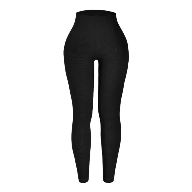Verhoog je training met hoge taille naadloze gebreide yoga leggings voor vrouwen - stijlvol, slankmakend en perfect voor hardlopen en fitness!