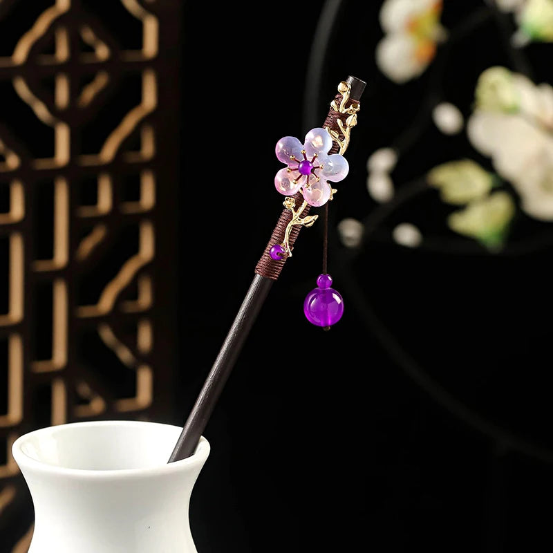Elegante Handgemaakte Vintage Chinese Haarkammen - Luxe Bloemige Haarspelden voor Huwen en Speciale Evenementen