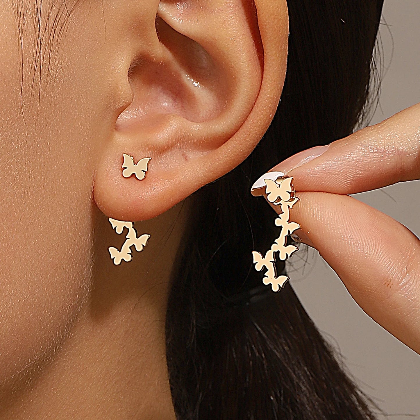 Chic Retro Minimalistische Geometrische Vierkante Afneembare Driehoek Stud Oorbellen - Perfecte Mode Accessoires voor Vrouwen & Ideale Feestcadeaus!