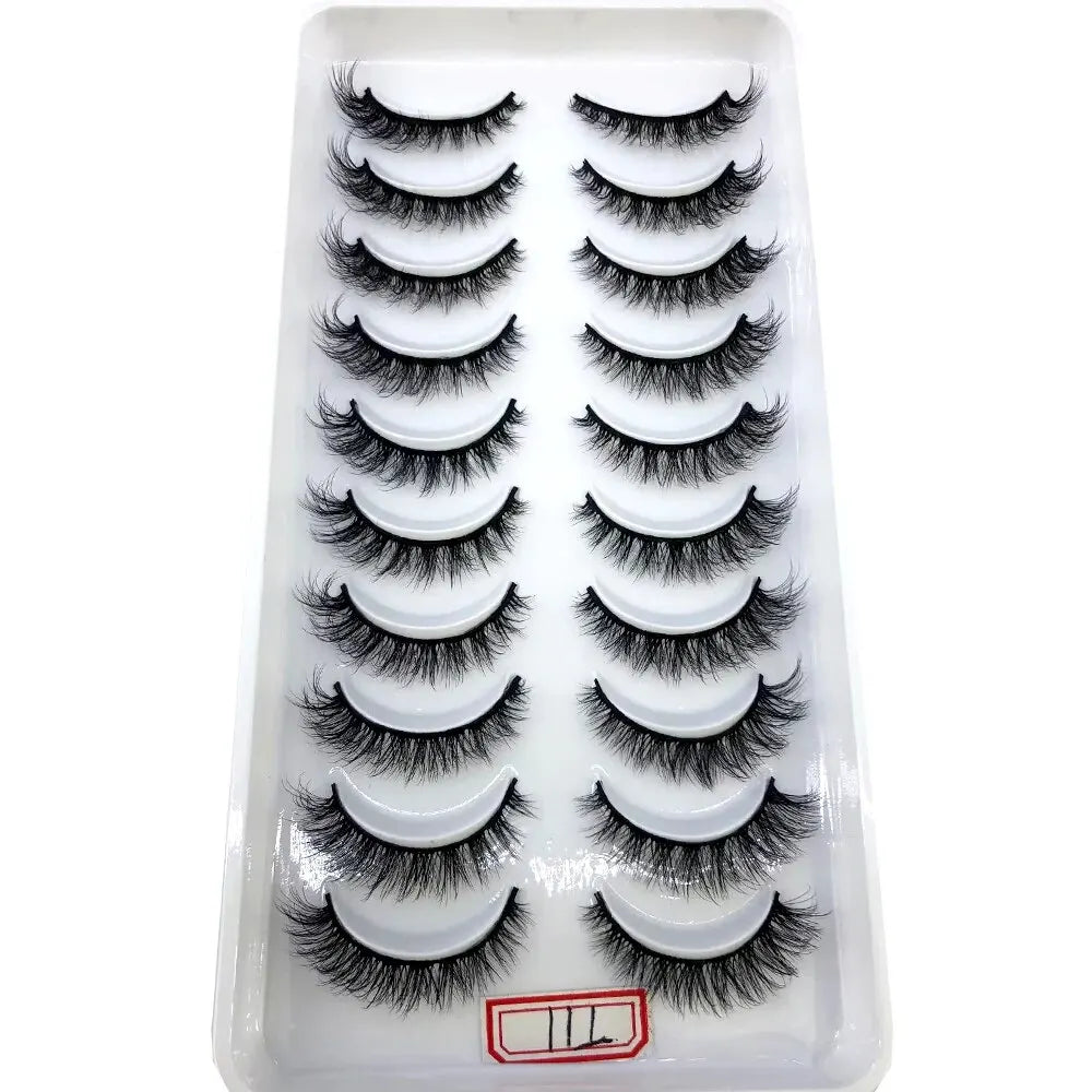 Transformeer je look met HBZGTLAD's nieuwe 10 paar 3D nepmink wimpers - moeiteloos dramatisch, fluffy en perfect voor elke make-upstijl!