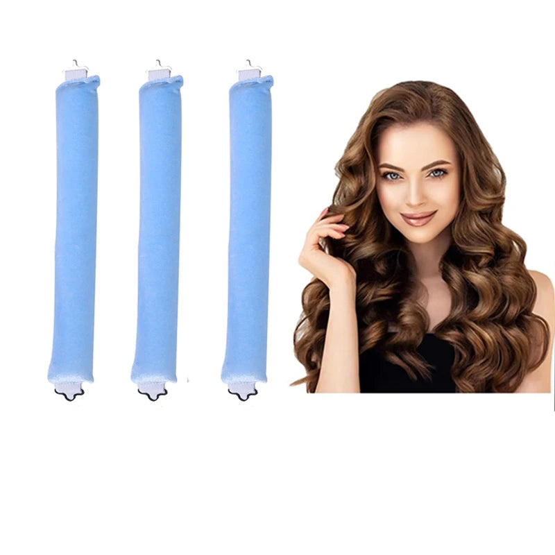 Transformeer je Haar Moeiteloos: Warmtevrije Krulstaaf Hoofdband voor Prachtige Krullen terwijl je Slaapt - Zachte Flexibele Staven met Haak voor Eenvoudig Stylen!