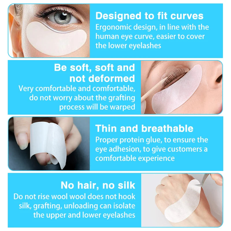 50 Paar Luxe Hydrogel Oogpatches voor Wimperextensions - Perfecte Onder-Oog Isolatie en Makeup Tools!