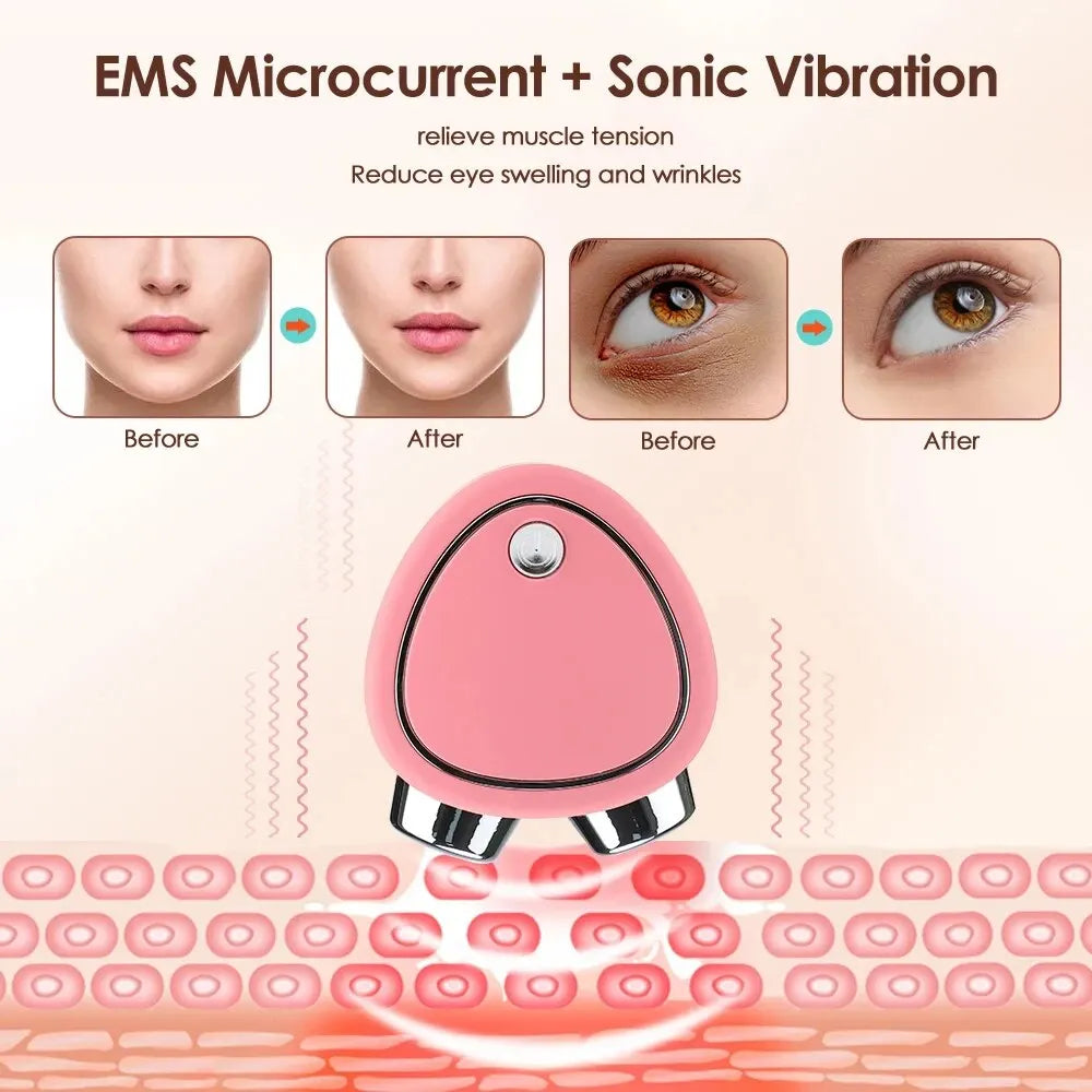 Revitaliseer je huid: 3D microcurrent elektrische gezichtsmassager met 3 standen - mini anti-aging apparaat voor thuisgebruik