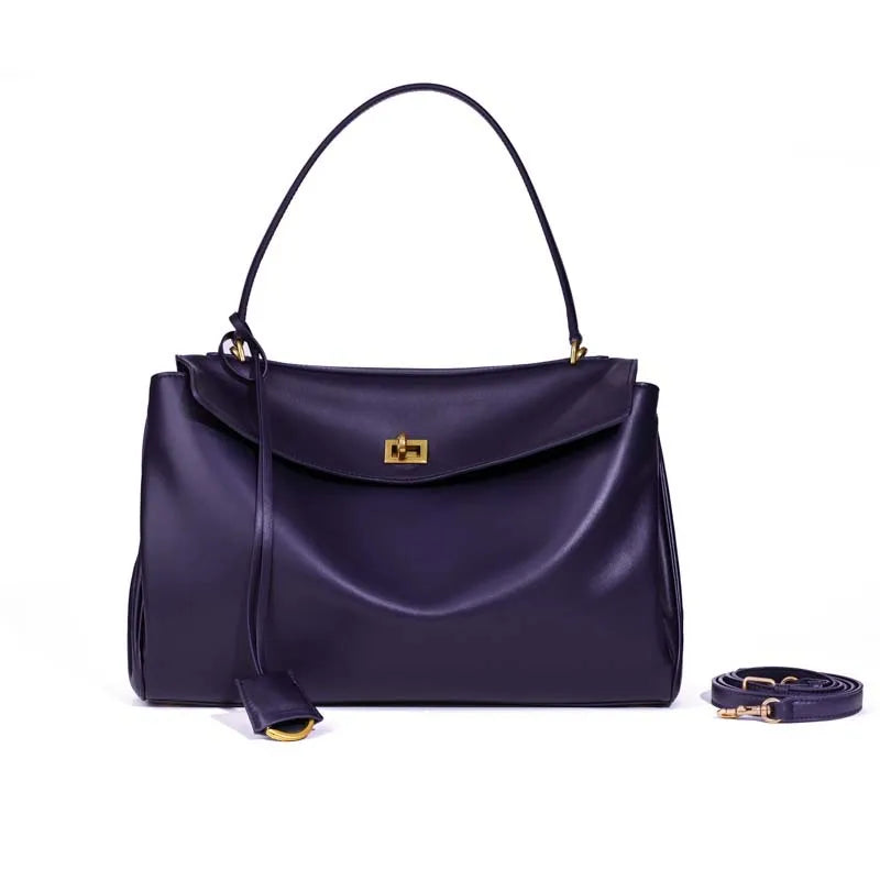 Elegante 2025 Luxe Rodeo Damestassen: Echte leren tote bags met chique gouden gespen voor lente en herfst