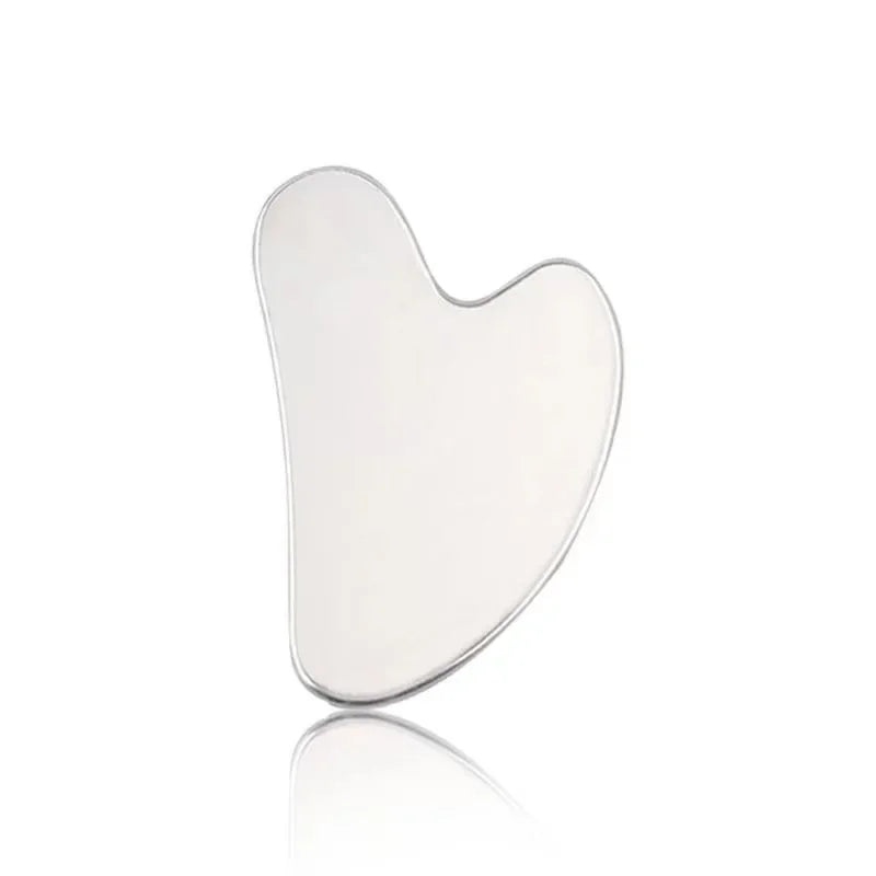 Verhoog je huidverzorgingsroutine met onze hartvormige roestvrijstalen Gua Sha-schaaf – Perfect voor gezichts-massages en lichaamsontspanning!