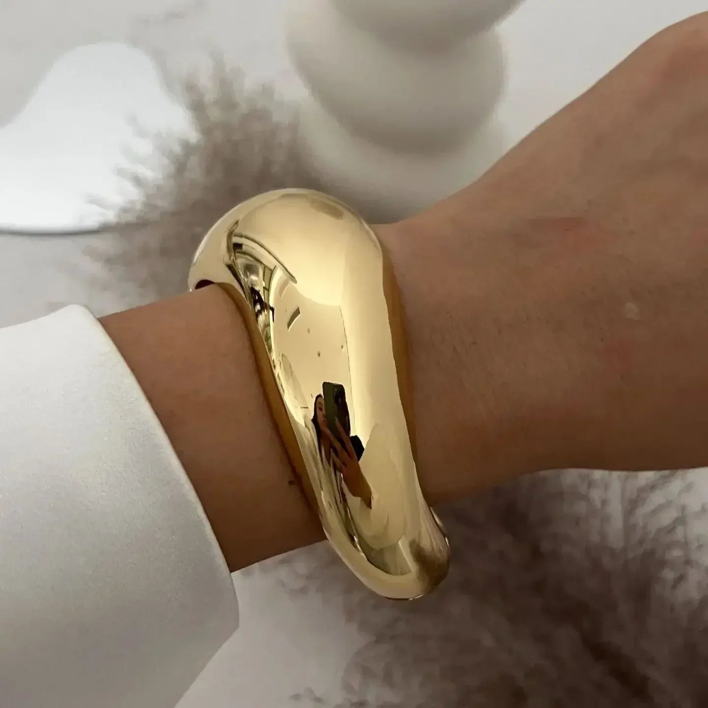 Luxe Brede Handboeien in Punk Goud en Zilver - Gedurfde Geometrische Metalen Statement Sieraden voor Vrouwen en Mannen