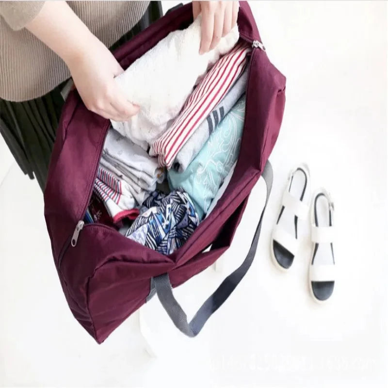 Stylische Vouwbare Reis Duffel Bag – Perfecte Airline Draagtas voor Vrouwen en Meisjes, Ruim en Lichtgewicht voor Weekenduitjes en Nachtelijke Avonturen!