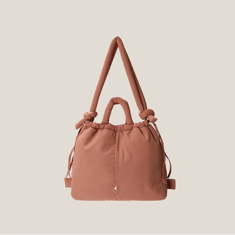 Chic Nylon Gevoerde Tas voor Vrouwen - Stijlvolle Zachte Puffer Schouder- en Crossbody Handtassen met Vintage Flair en Voldoende Ruimte 2023