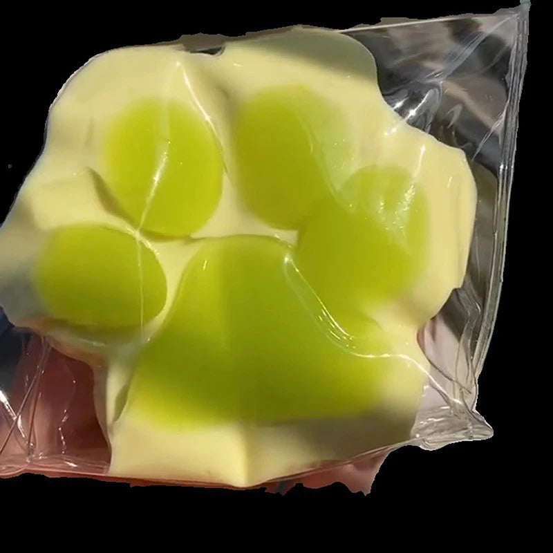 Leuke Zachte Siliconen Groene Druif Katpoot Stressverlichtingsspeelgoed - Langzame Terugslag Pret voor Kinderen! Perfect Cadeau voor Ontspanning!
