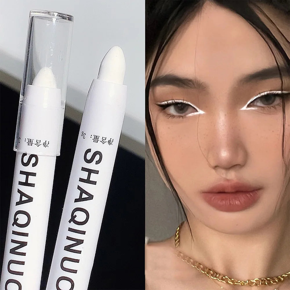 Stralende Matte Oogschaduwstick & Schitterende Zilveren Highlighter Duo - Perfect voor Prachtige Ooglooks!