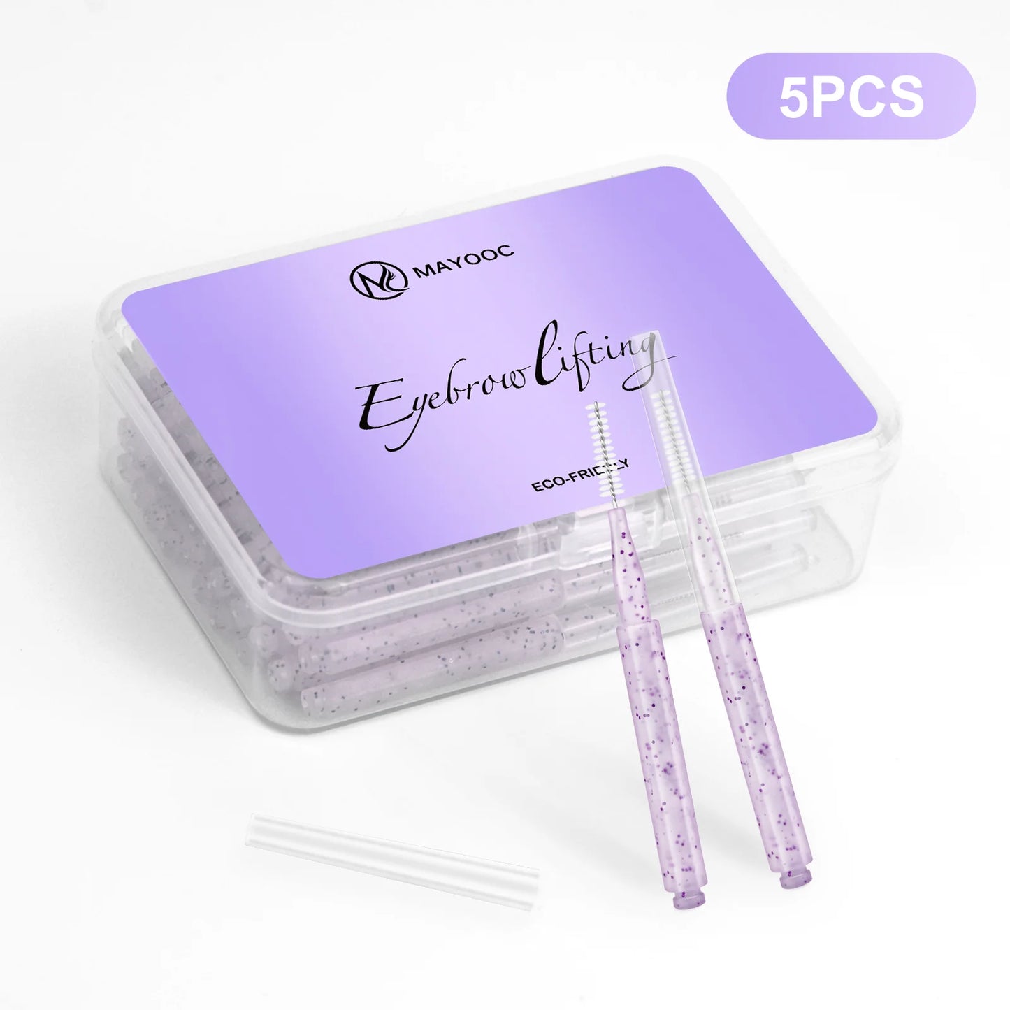 MAYOOC Mini Oogbrauwborstel Set – Wegwerp Oogbrowlifting & Permanent Borstels met Buigbare Microapplicators voor Perfecte Wimpertoepassing