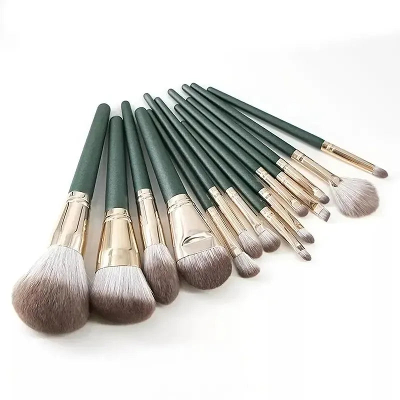 14-delige Luxe Make-up Kwasten Set – Fluffy Blending Kwasten voor Blush, Oogschaduw en Foundation – Perfecte Gereedschappen voor Perfecte Schoonheidsapplicaties