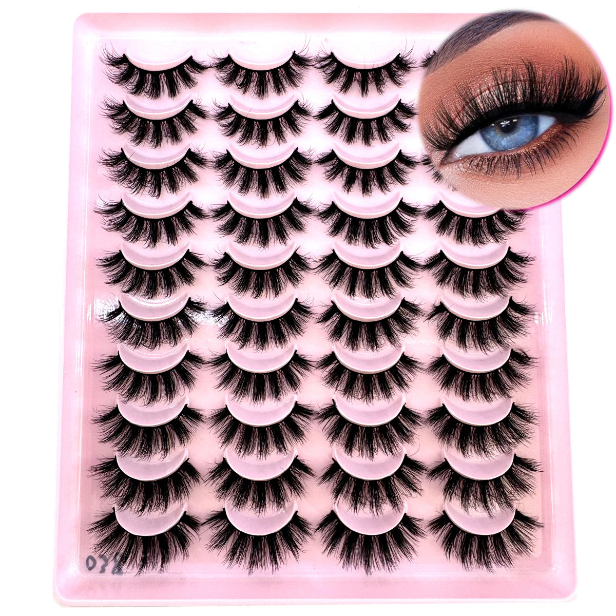2023 Premium 20 Pairs Natuurlijke Lange 3D Minks Valse Wimpers Makeup Kit - Prachtig Gecontroleerde Mink Wimper Extensies voor Verbluffende Ogen!
