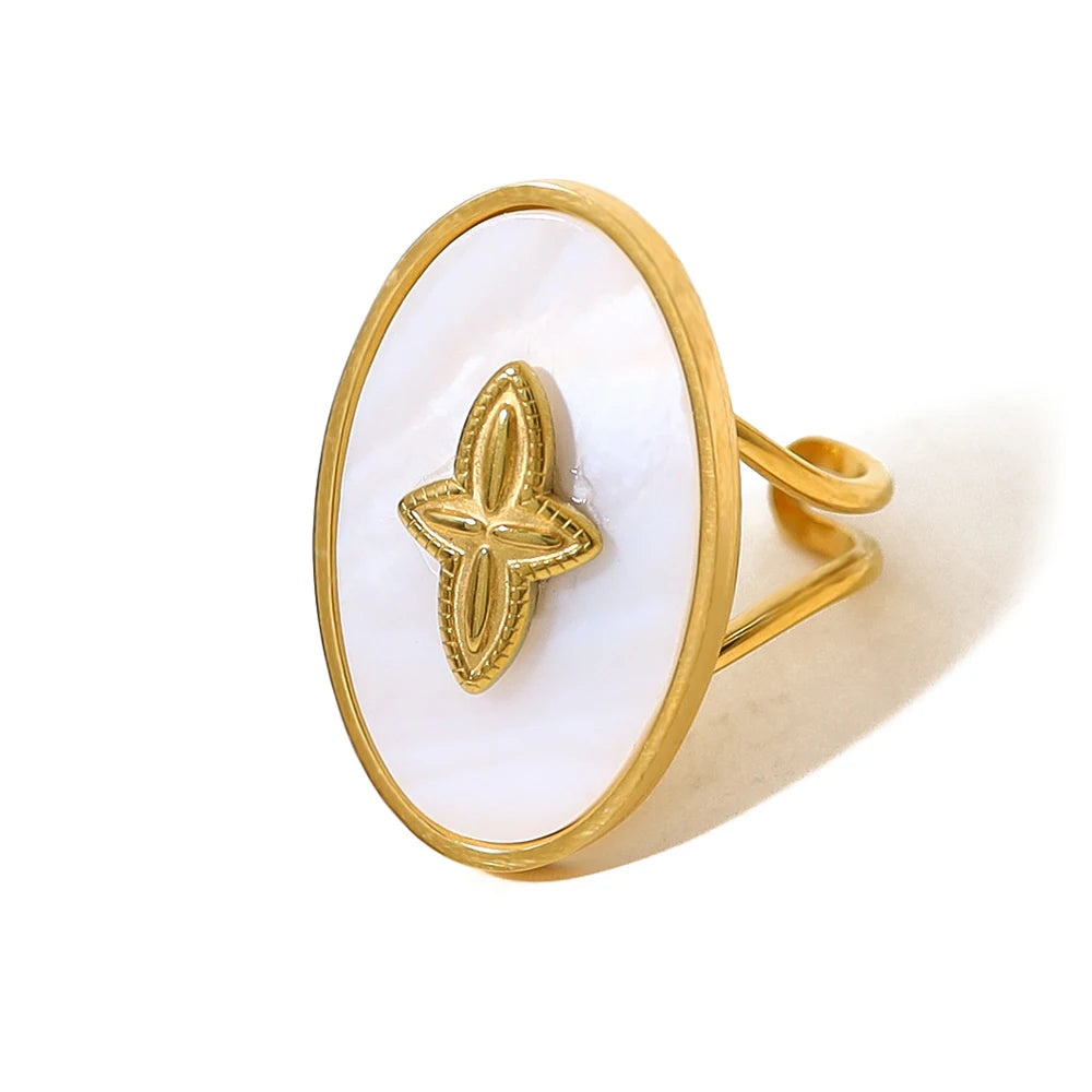 Omarm je Wilde Spirit: 2024 Nieuwe Rvs Ringen voor Vrouwen – Vintage Natuurlijke Steen Luxe Statement Sieraden, Waterdicht en Stylish!
