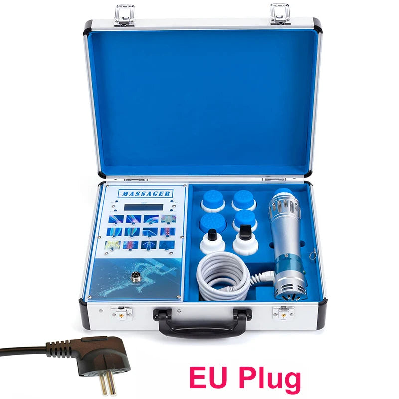 Ultieme Spiermassager met 7 Veelzijdige Koppen - Shockwave Therapie Apparaat voor ED Behandeling en Pijnverlichting - Geavanceerd Ballistisch Fysiotherapie Hulpmiddel