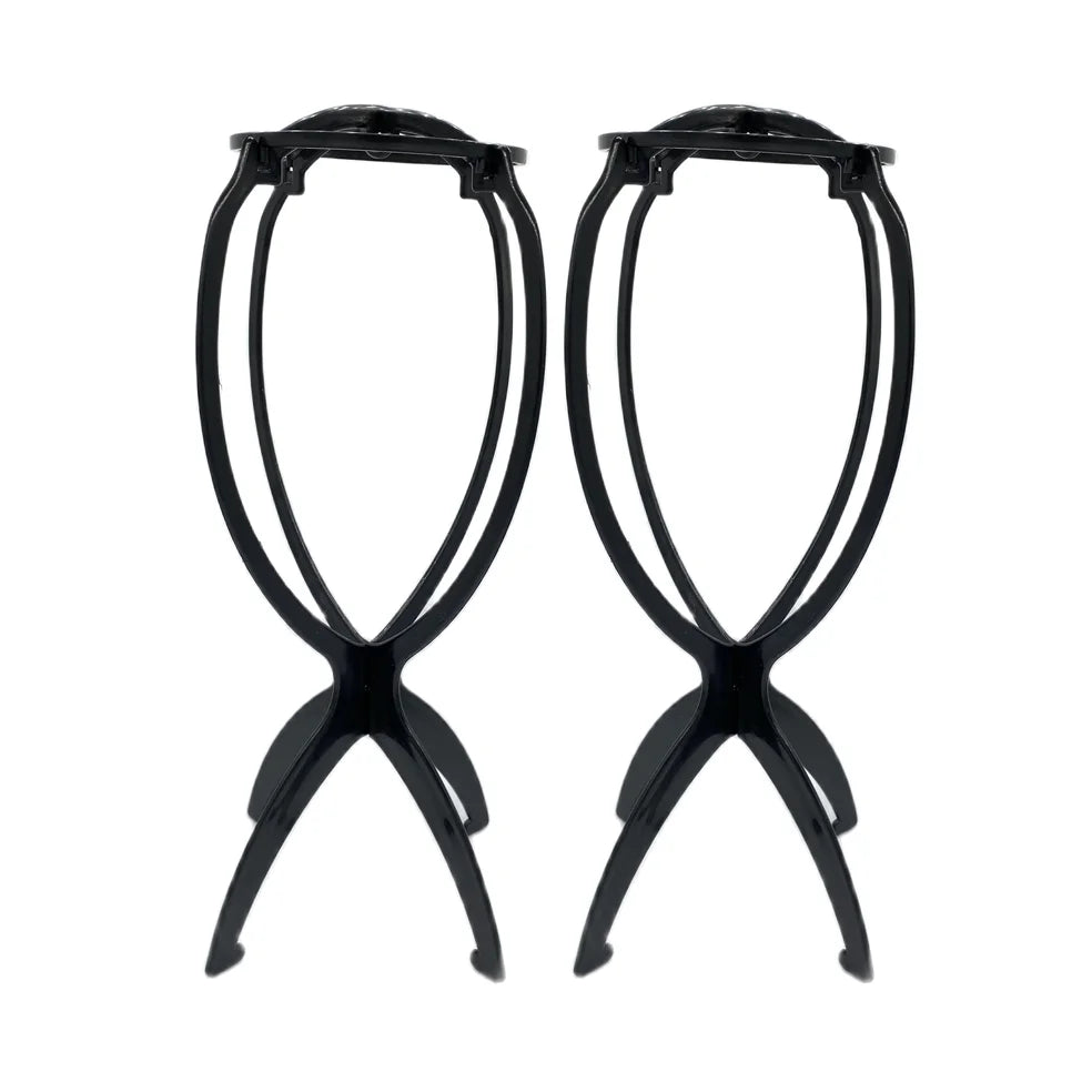 Set van 2 Draagbare 36cm Pruikstandaards - Ideaal voor het Weergeven van Pruiken, Hoeden en Meer in Kapperszaken of Thuis!